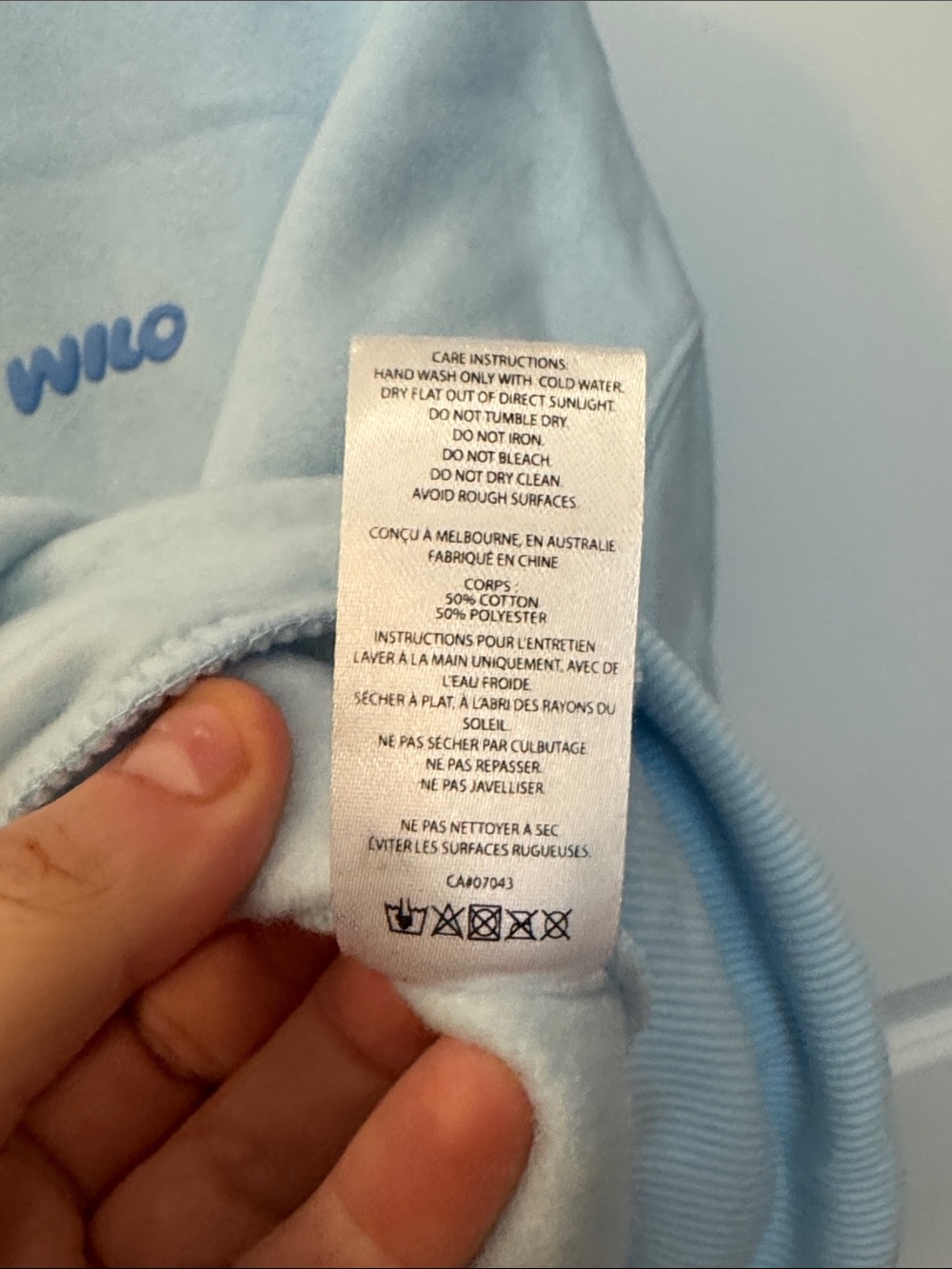 Wilo Wellness Club Light Blue Fleece Hoodie & Shorts Set Women's Size Medium - Picture 3 of 9